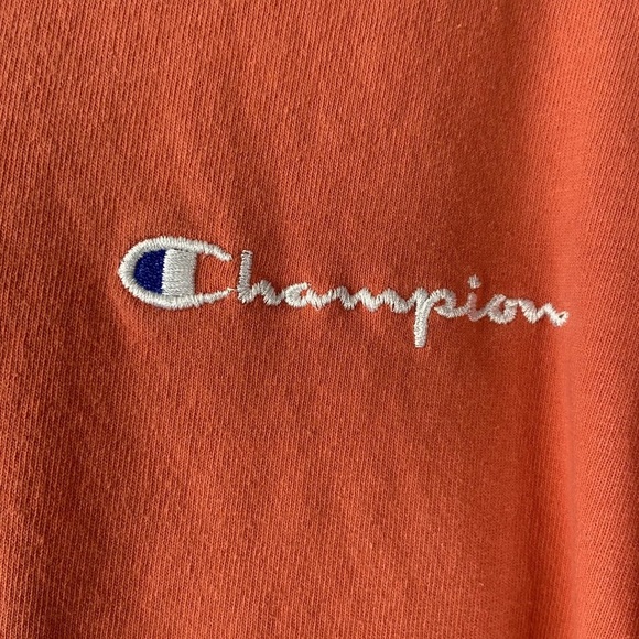 Champion | Men’s Short Sleeve Orange Crew Neck Embroidered Logo Sports Size XL - Picture 2 of 8